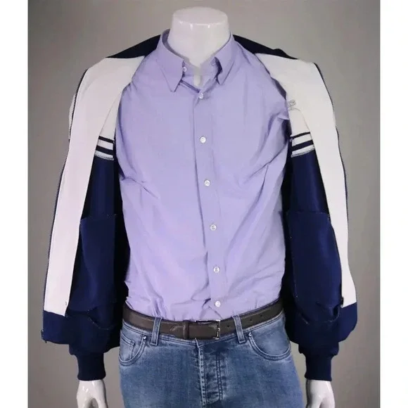 Speedo Vintage 1980's Blue/White Zip Front Track Jacket Unisex XL - Picture 8 of 10